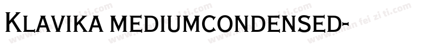 Klavika mediumcondensed字体转换